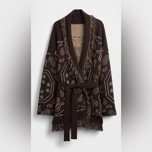 NWT Gap Cotton-Blend Fringe Shawl Cardigan